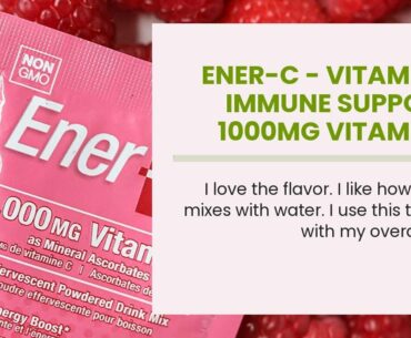 Ener-C - Vitamin C Immune Support, 1000mg Vitamin C Effervescent Multivitamin Drink Powder, Fru...