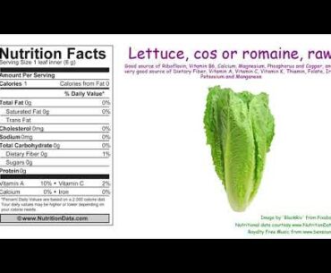 Lettuce, cos or romaine, raw (Nutrition Data)