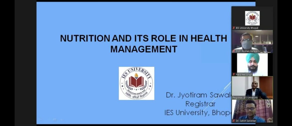 Online Intra-University Lecture Series - for Awareness on Nutrition & Health.