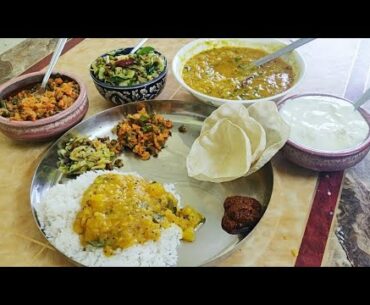 Immunity Boosting Tasty Thali with very less oii. South Indian Thali Recipe in Telugu