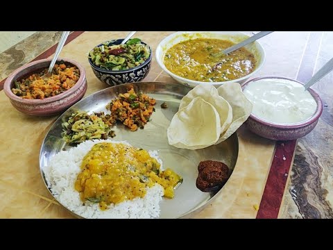 Immunity Boosting Tasty Thali with very less oii. South Indian Thali Recipe in Telugu