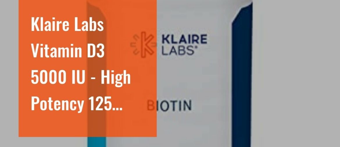 Klaire Labs Vitamin D3 5000 IU - High Potency 125 Micrograms, Hypoallergenic Bone & Immune Supp...