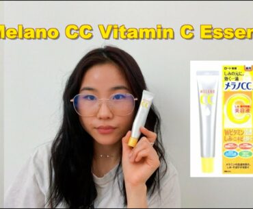 Trying Melano CC Vitamin C Essence for one week// Fading dark spots? Results? brighter skin?