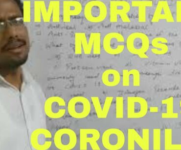 Important MCQs Series On COVID19 CORONIL-6 UPSC EPFO,PRE,SSC CPO,CHSL,RRB NTPC &All Competitive Exam