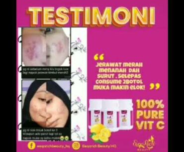 Vitamin C Powder Eeqarich Beauty pure 100% lemon boleh wassap 0145009227