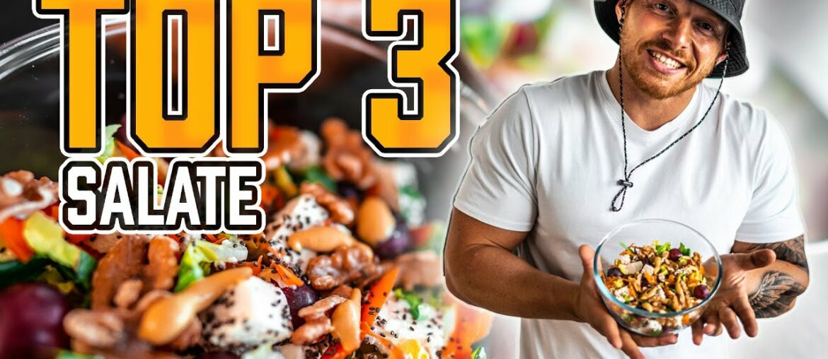 TOP 3 Salat Rezepte zum Abnehmen und Muskelaufbau (Fitness Gerichte)