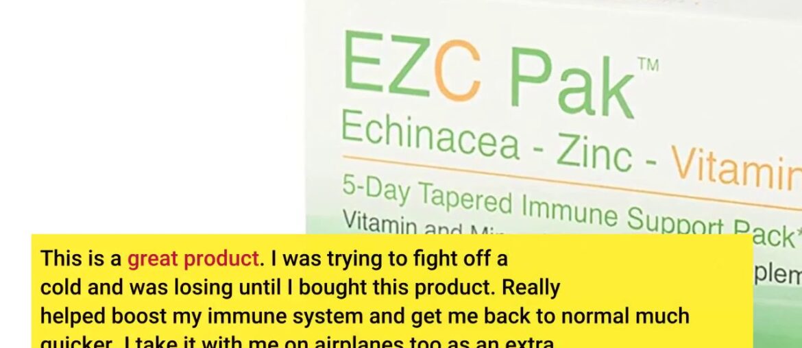 Best Reviewed! EZC Pak 5-Day Immune System Booster for Cold and Flu Relief (Pack of 2) - Echina...