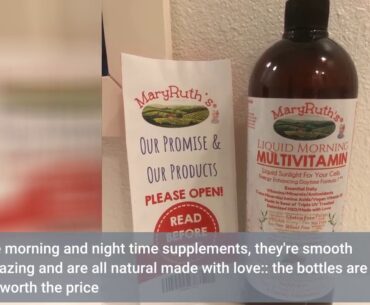 Morning Liquid Vitamins by MaryRuth's (Raspberry) Vegan Multivitamin A B C D3 E Trace Minerals...