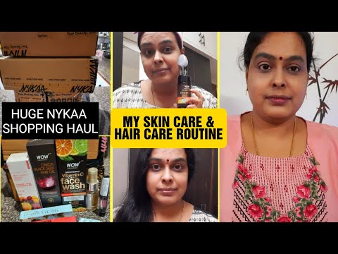 Wow Vitamin C Face Wash & Face Gel Review|My Skin Care & Hair Care Routine|Nykaa Shopping Haul