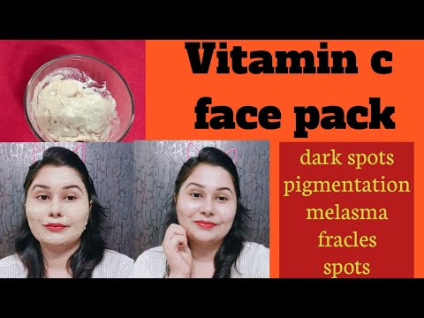 D I Y Vitamin C homemade face pack for glowing , spotless, melasma, pigmentation,dark spots skin l