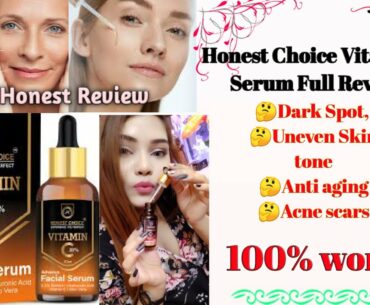 Honest choice vitamin C 20% facial serum honest review hindi Dark spot Uneven skin tone Anti aging |