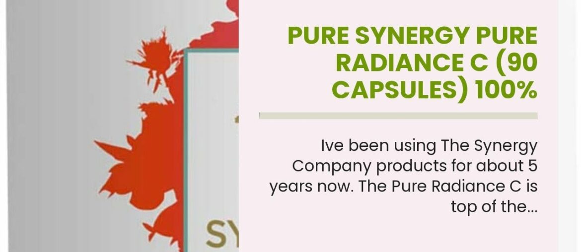 Pure Synergy Pure Radiance C (90 Capsules) 100% Natural Vitamin C from Fruits & Berries, Non-GM...