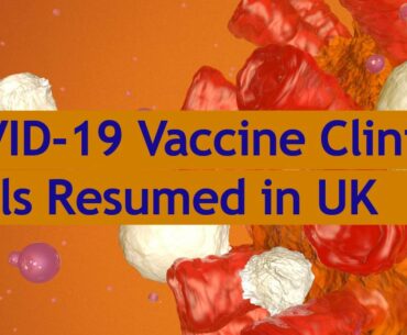 Clinical Trials Resumed in UK on AstraZeneca Oxford COVID 19 Vaccine AZD1222