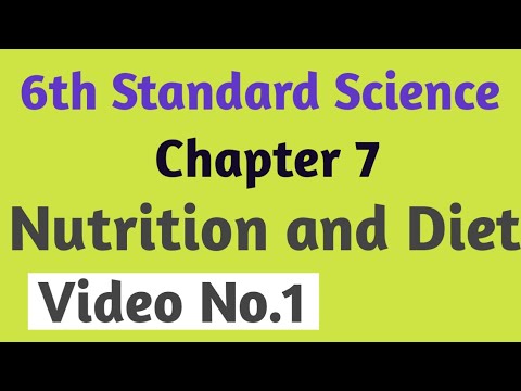 Nutrition and Diet std 6 | Video No.1 | 6th standard science chapter 7