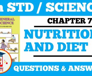 6th Std I #Science I chapter 7  #Nutrition and #Diet I question & Answer I Maharashtra board