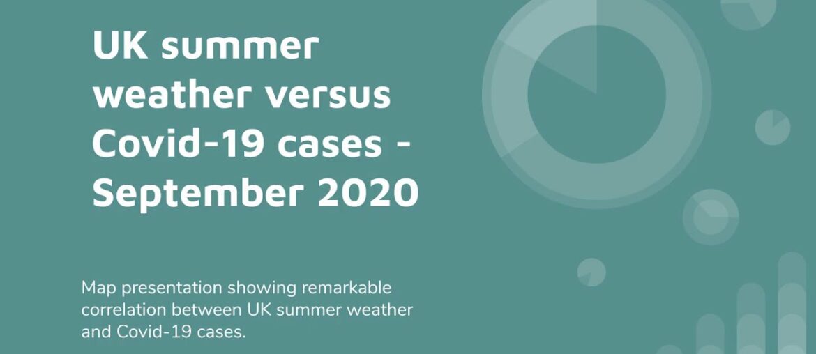 UK summer weather versus Covid 19 case hotspots September 2020