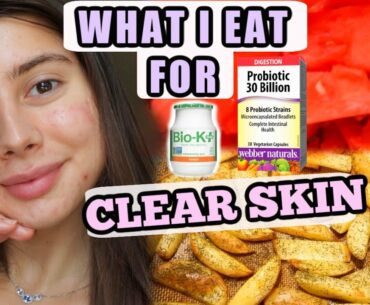WHAT I EAT FOR CLEAR SKIN || Secret supplements for clear skin, and getting ready for a date lol
