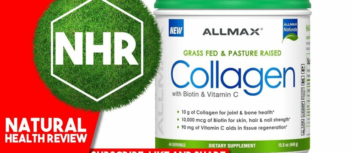 ALLMAX Nutrition, Grass Fed & Pasture Raised Collagen with 10,000 mcg Biotin + 90 mg