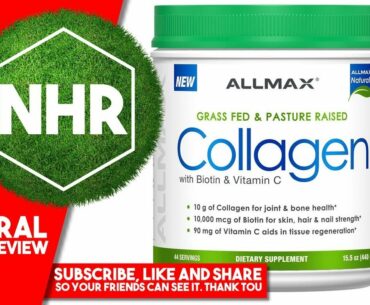 ALLMAX Nutrition, Grass Fed & Pasture Raised Collagen with 10,000 mcg Biotin + 90 mg