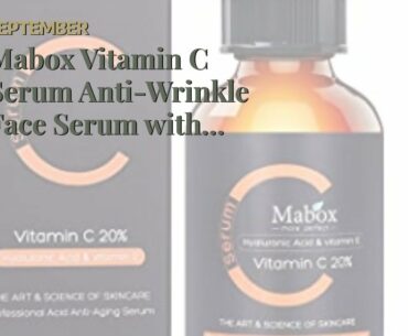 Mabox Vitamin C Serum Anti-Wrinkle Face Serum with Hyaluronic Acid and Vitamin E - Organic Anti...