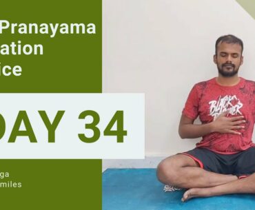 Daily Pranayama & Meditation Class @5.30pm | Day 34 | Corona | Covid19 | happy Omyoga