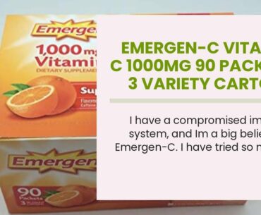 Emergen-c Vitamin C 1000mg 90 Packets 3 Variety Cartons NET Wt 29.1 ounce (828g)