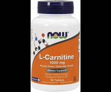 NOW Supplements, L-Carnitine 1,000 mg, Purest Form, Amino Acid, Fitness Support*, 100 Tablets