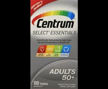 Reviews: Centrum Select Essentials, Complete Multivitamin & Mineral Supplement, Adults 50+, 100...