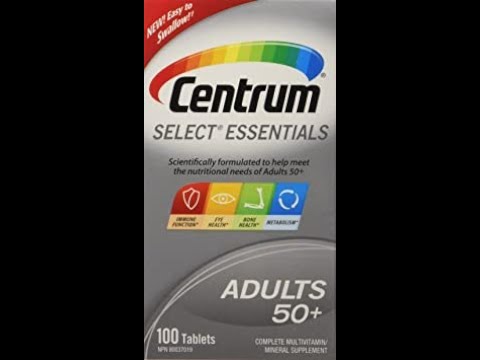 Reviews: Centrum Select Essentials, Complete Multivitamin & Mineral Supplement, Adults 50+, 100...