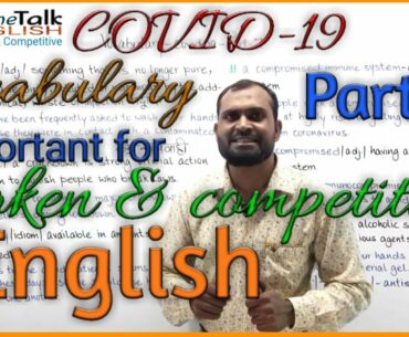 Covid-19 |vocabulary| part-7 | important for spoken & competitive english| ssc|cgl|cpo|clerk|vocab.