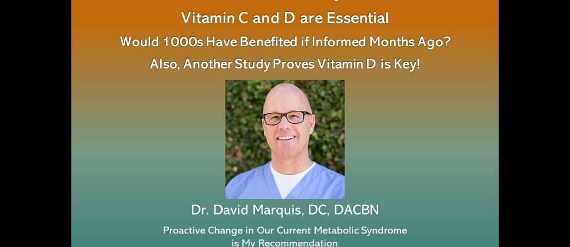 COVID: Dr Fauci Now Admits Vitamins D & C are Essential