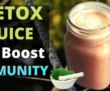 Best Detox Juice to Boost Immunity & Metabolism | How to Make Healthy Fruits Tulsi & Giloy Juice