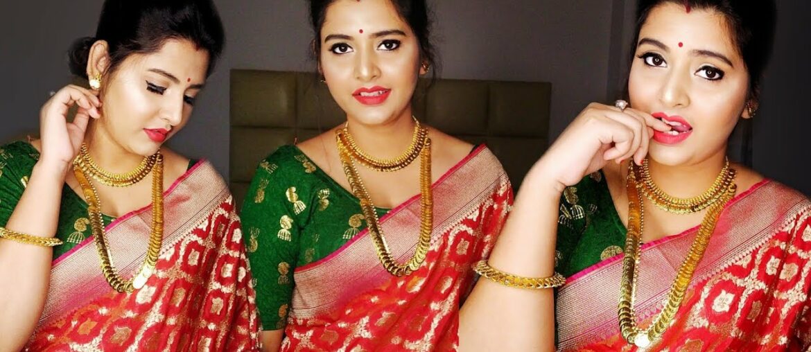 Durga Puja Makeup Look || Ashtami Look || Traditional Makeup Look || Barsha Basu