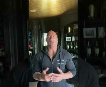 Therock message for global fans after recovery of covid-19 #therock #dwaynejohnson $Therock_message