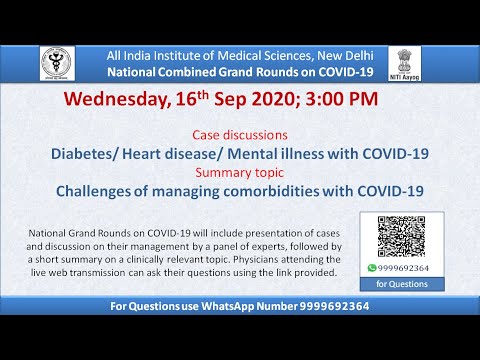 8th AIIMS-NCGR-COVID-19: Challenges of Managing Comorbidities with COVID-19