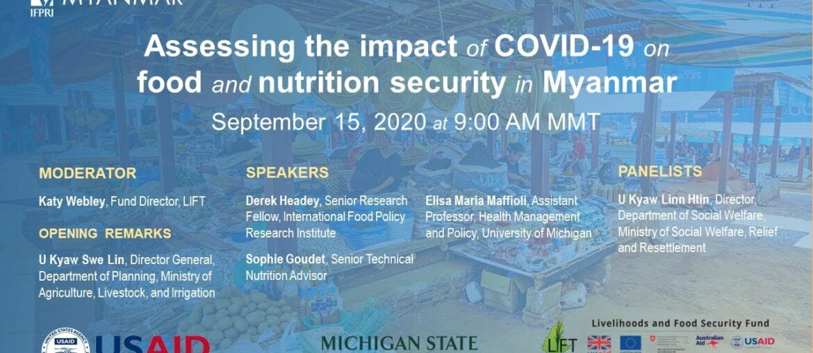 Virtual Policy Seminar: Assessing the impact of COVID-19 on food and nutrition security in Myanmar