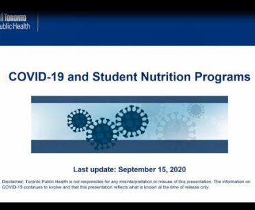 COVID-19 & Student Nutrition Programs