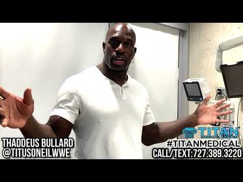 Pro wrestling star Titus O'neil stops by the Titan Medical Center office to get an IV drip therapy!