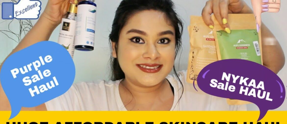 HUGE SKINCARE HAUL | PURPLE & NYKAA HAUL | AFFORDABLE SKINCARE HAUL | #BEAUTY AsianBeautySarmistha