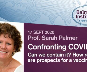 Balmain Institute Talk: Prof. Sarah Palmer - Confronting COVID-19