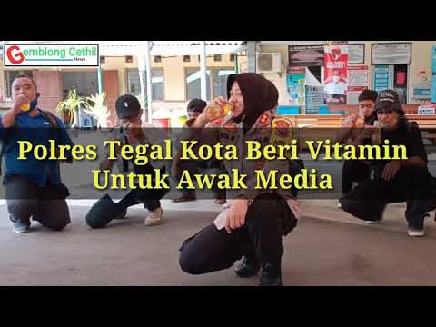 Polres Tegal Kota Beri Vitamin Untuk Awak Media - "Vitamin Teka, Corona Lunga"