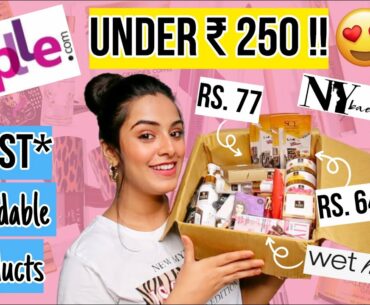 "Under Rs. 250" *HUGE* PURPLLE.COM MAKEUP HAUL | Starting @Rs. 64 | Best *Affordable* Products