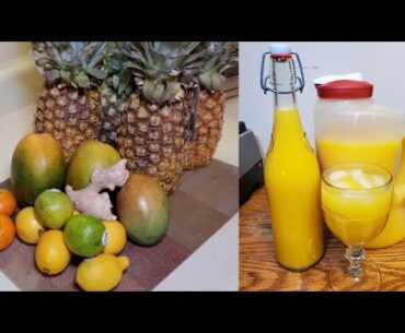 How to make a Healthy and Delicious Tropical Juice|| Immune system boosting Juice!