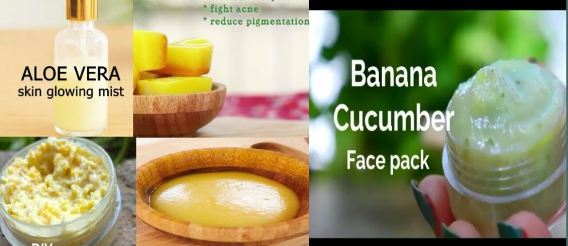 Homemade Vitamin c soap || Aloe Vera Skin Glowing Mist || Banana Cucumber face peak !