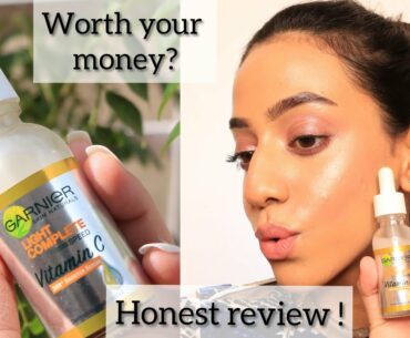 Garnier Vitamin C Serum REVIEW | SKINCARE | BLEND WITH MUSKAN