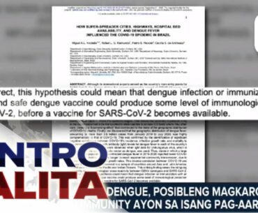 DOH: Walang sapat na ebidensya na magkakaroon ng immunity sa COVID-19 ang mga tinamaan ng dengue