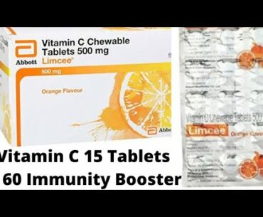 Limcee Vitamin C 500mg Strip Of 10 Chewable Tablets, Vitamin C Chewable Tablets Uses, Benefits