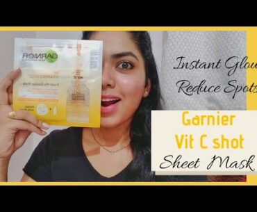 Garnier Vitamin C Shot Sheet Mask | Review | Random Girl Pooja Nanda