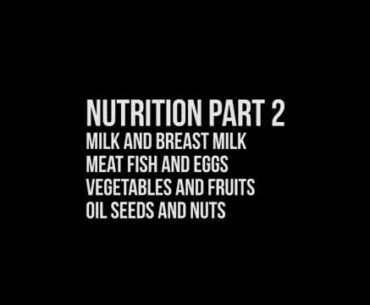 Y1S2 Biochemistry Nutrition Part 2 Milk, Meat, Oil Seeds, Vegetables and Fruits