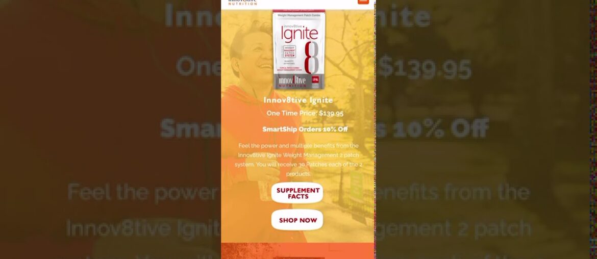 Innov8tive Nutrition Audio Nutritional Supplement Facts for IGNITE WEIGHT MANAGEMENT SYSTEM